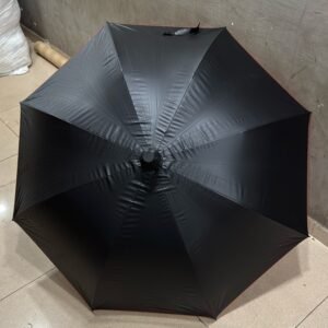 Big Size Umbrella Black Red Trim Open