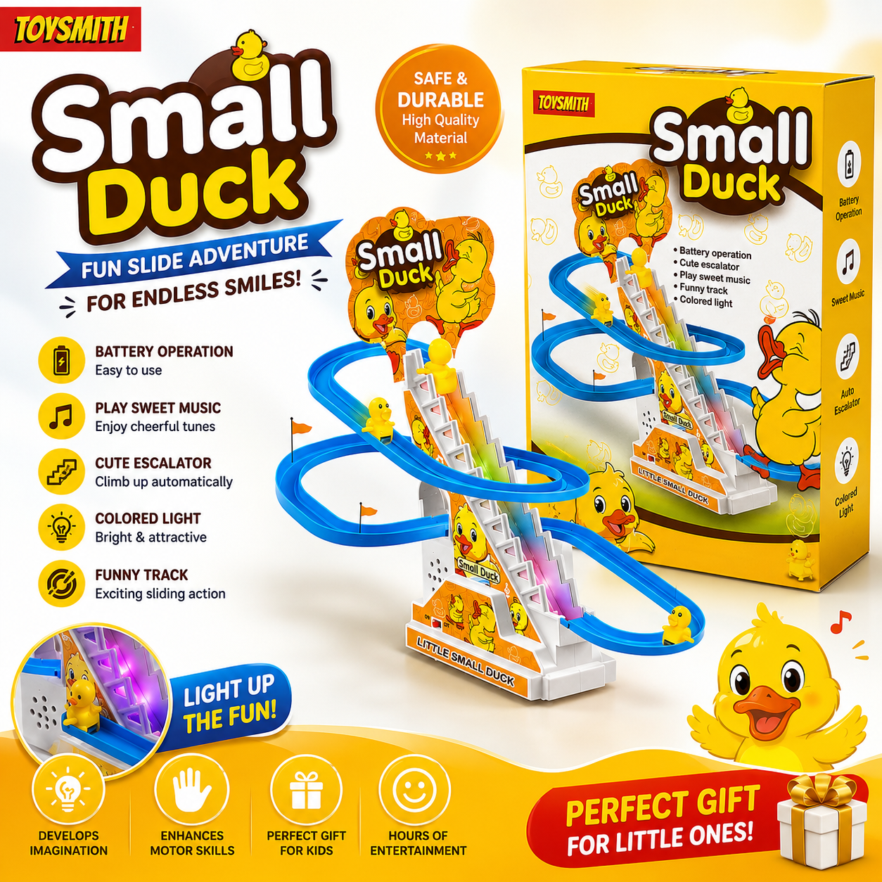 Small Duck Toysmith Musical Escalator Slide Toy