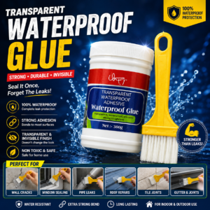 Transparent Waterproof Glue Marketing Graphic