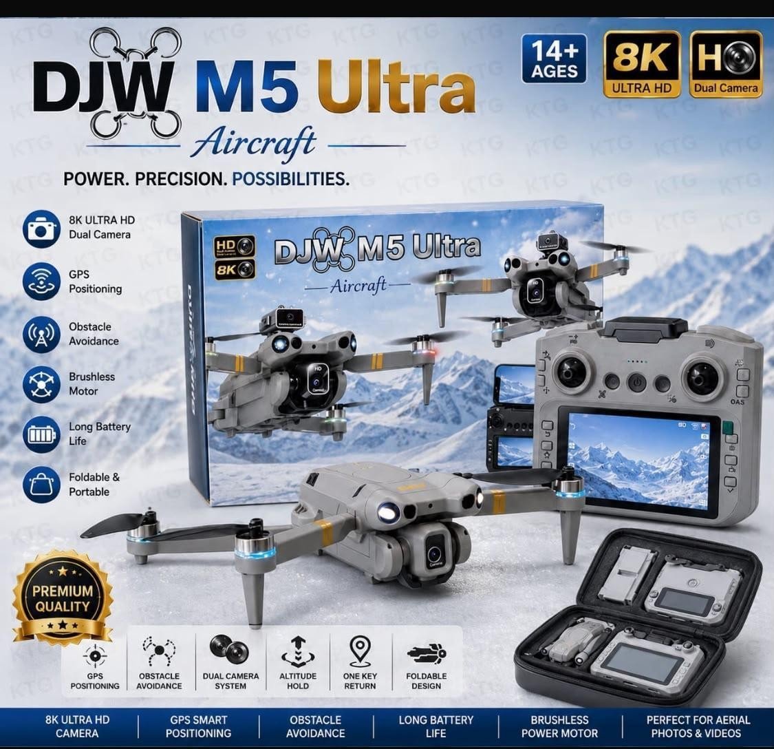 DJW M5 Ultra Aircraft Drone 8K Dual Camera GPS