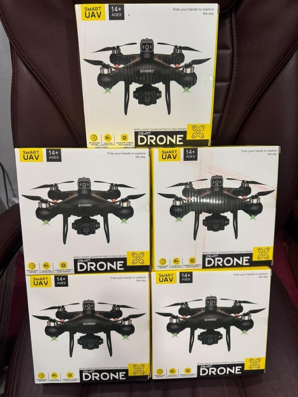 Smart UAV Quadcopter Drone Brushless Motor Cinematic Camera